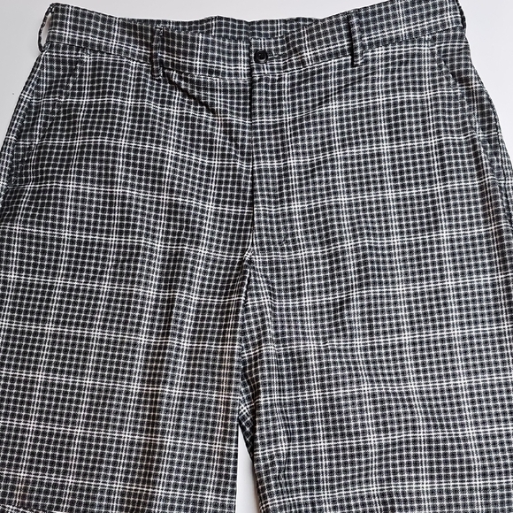 Pebble Beach Performance Golf Shorts Sz 36 Exc Cond Gray/black Plaid - Picture 1 of 10